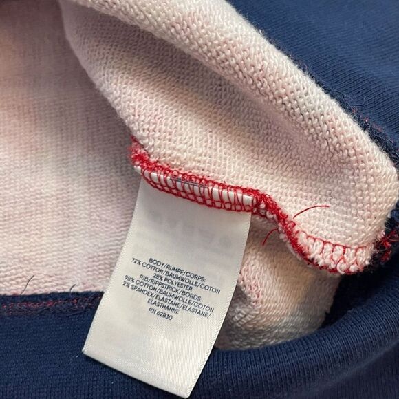 Lands End Serious Sweats Plaid Colorblock Sweatshirt Size Medium - Picture 10 of 10